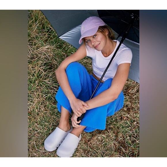 Free People Movement Women's Gray Halftime Mules Clogs Shoes Size 11 Beach Pool - Picture 2 of 10